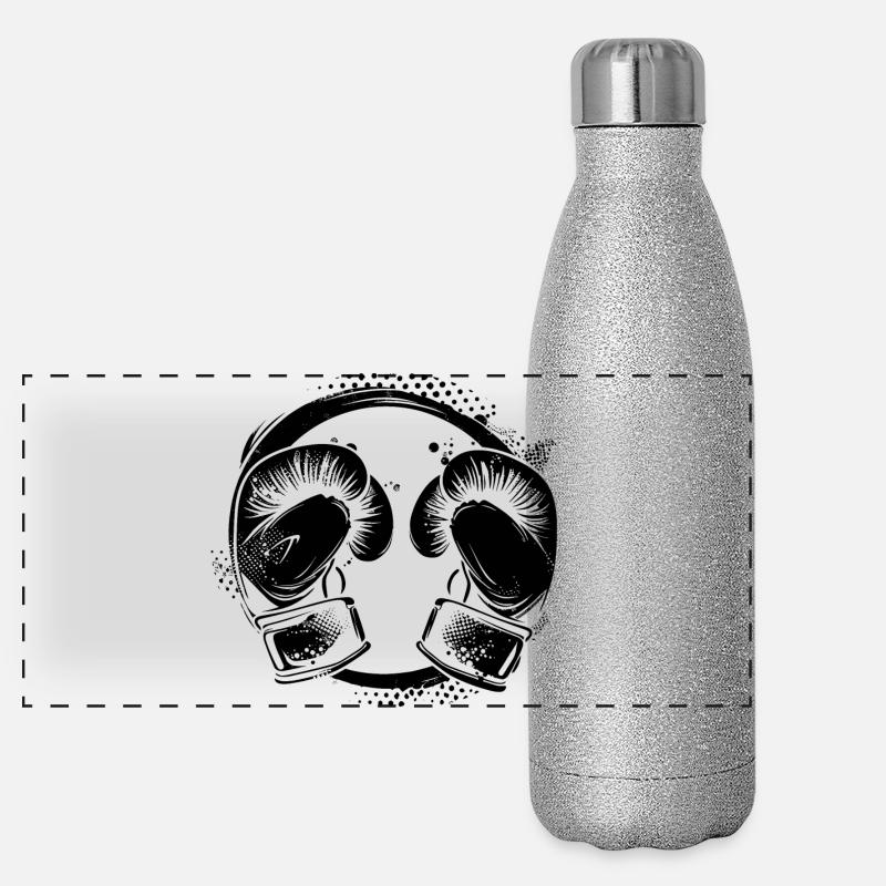Kickboxen Panorama Glitzer Isolierflasche 500 ml