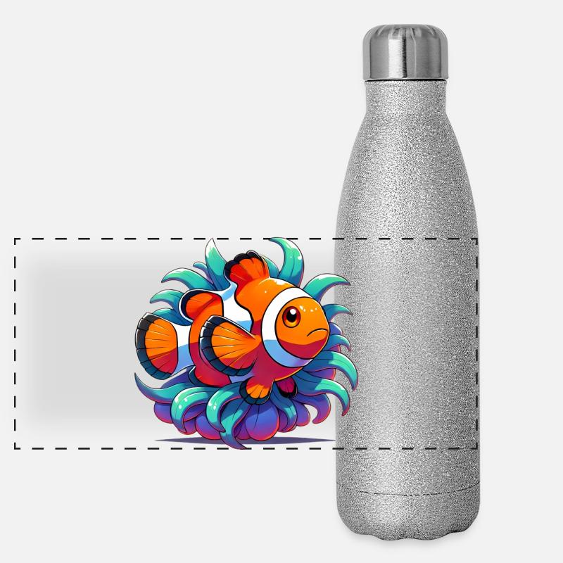 Clownfisch Panorama Glitzer Isolierflasche 500 ml