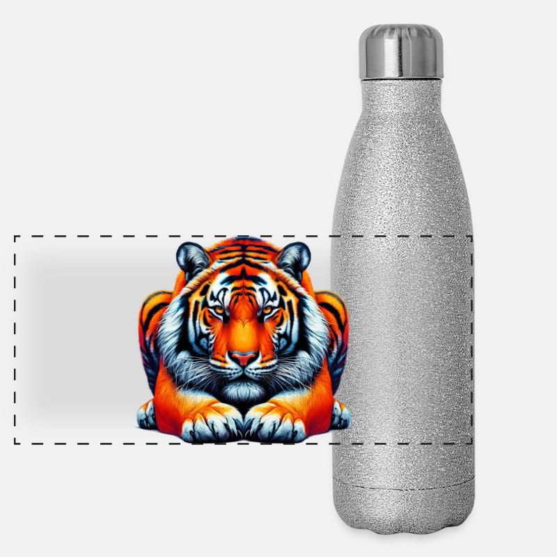Tiger Panorama Glitzer Isolierflasche 500 ml