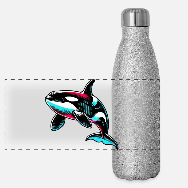 Killer whale Panoramic Glitter Thermal Bottle 500 ml