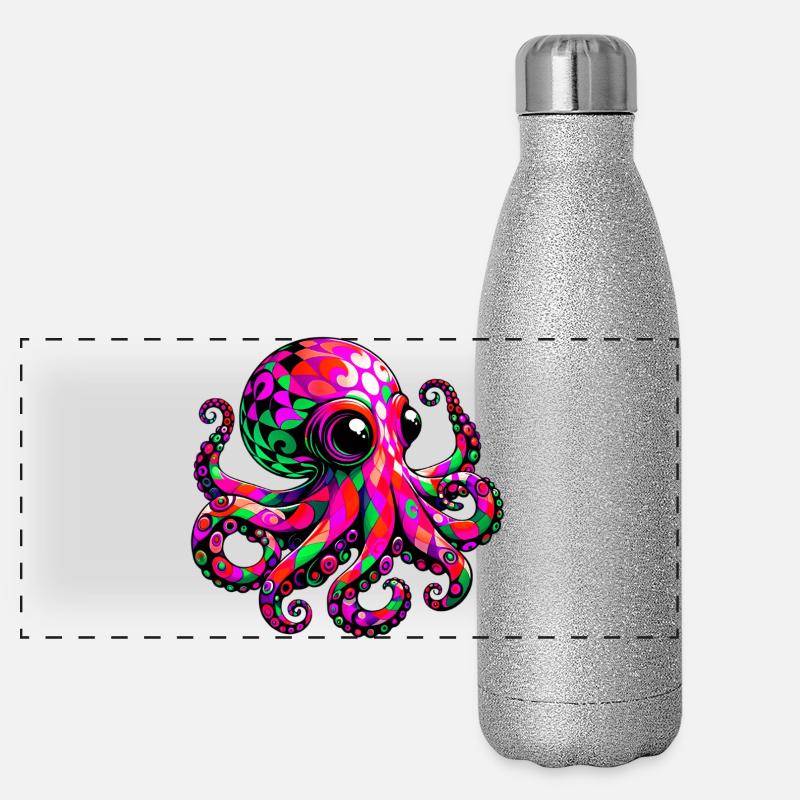 Octopus Panoramic Glitter Thermal Bottle 500 ml