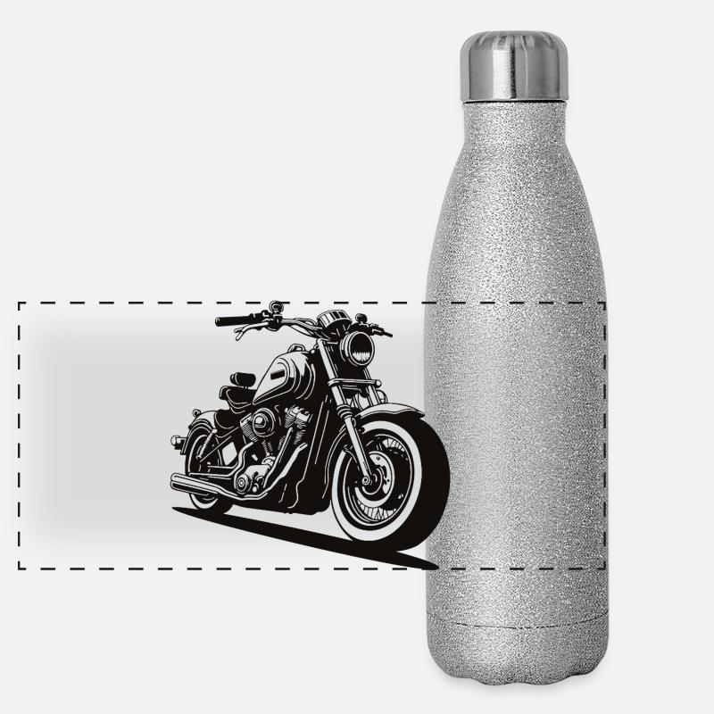 Style motard rétro Gourde isotherme panoramique pailletée 500 ml