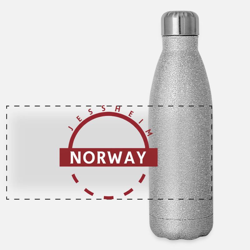 Emblème de la bague Norvège Gourde isotherme panoramique pailletée 500 ml