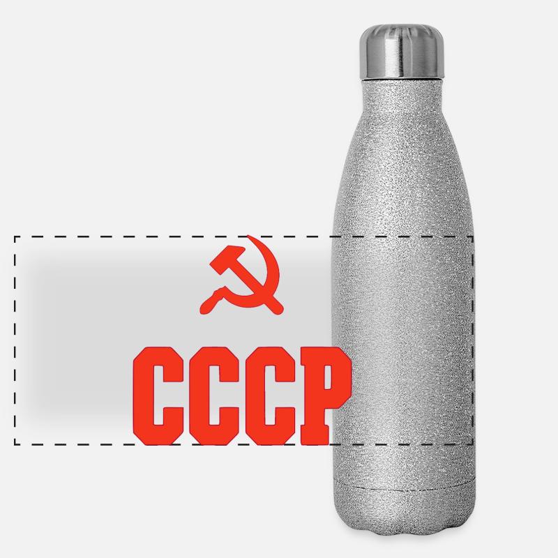 CCCP design in 80s style, CCCP socks Panoramic Glitter Thermal Bottle 500 ml