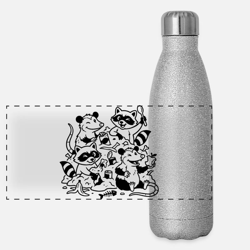 Gourmet unter Müllfreunden Panorama Glitzer Isolierflasche 500 ml