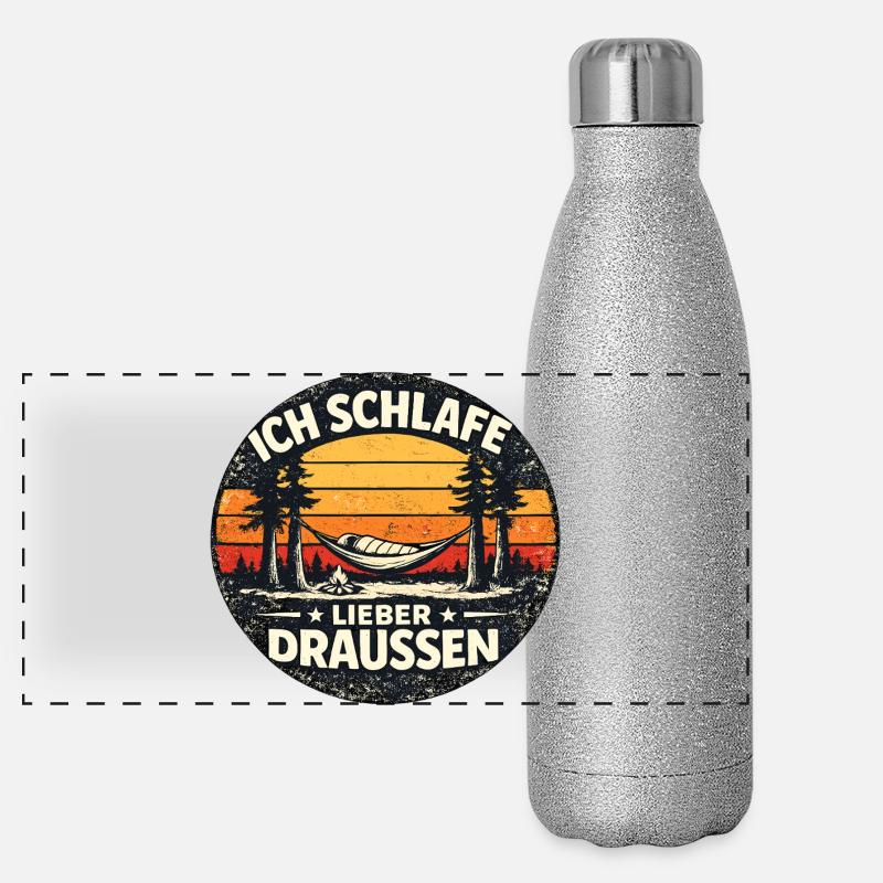 Je préfère dormir dehors Gourde isotherme panoramique pailletée 500 ml