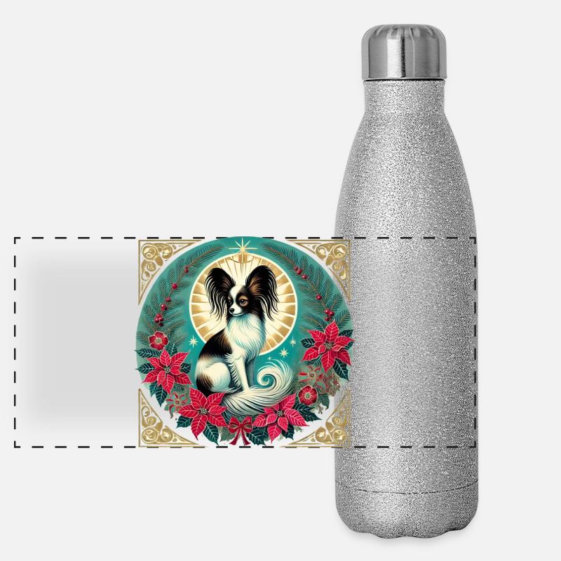 Papillon Halo Christmas Circle Panoramic Glitter Thermal Bottle 500 ml