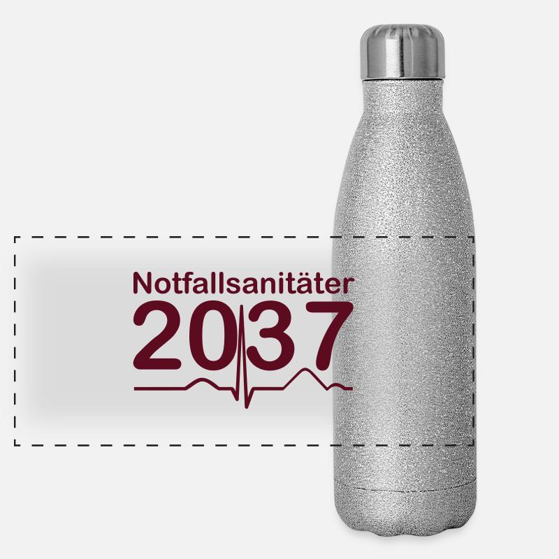 Notfallsanitäter 2037 Panorama Glitzer Isolierflasche 500 ml