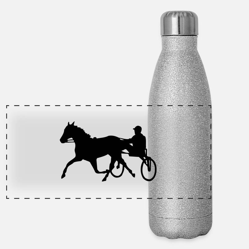 trotting sport Panorama Glitzer Isolierflasche 500 ml