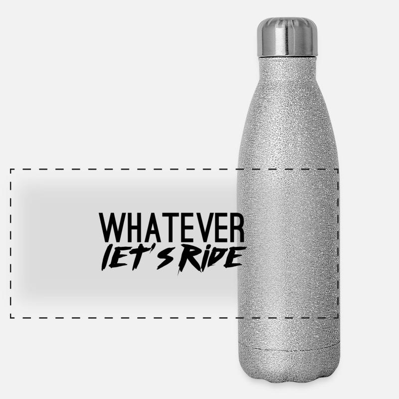 Motard / moto: Peu importe. Faisons Ride! Gourde isotherme panoramique pailletée 500 ml
