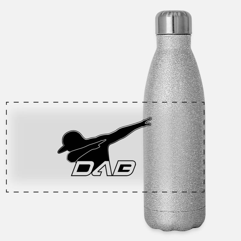 Style DAB noir Gourde isotherme panoramique pailletée 500 ml