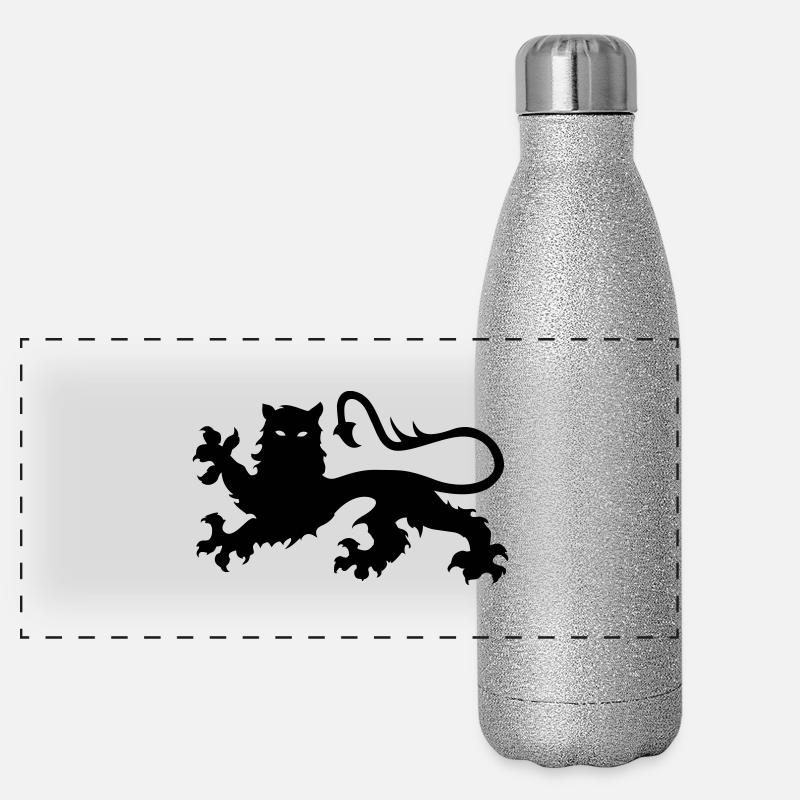Lion Norman leon Leopard Löwe leão leone Panorama Glitzer Isolierflasche 500 ml