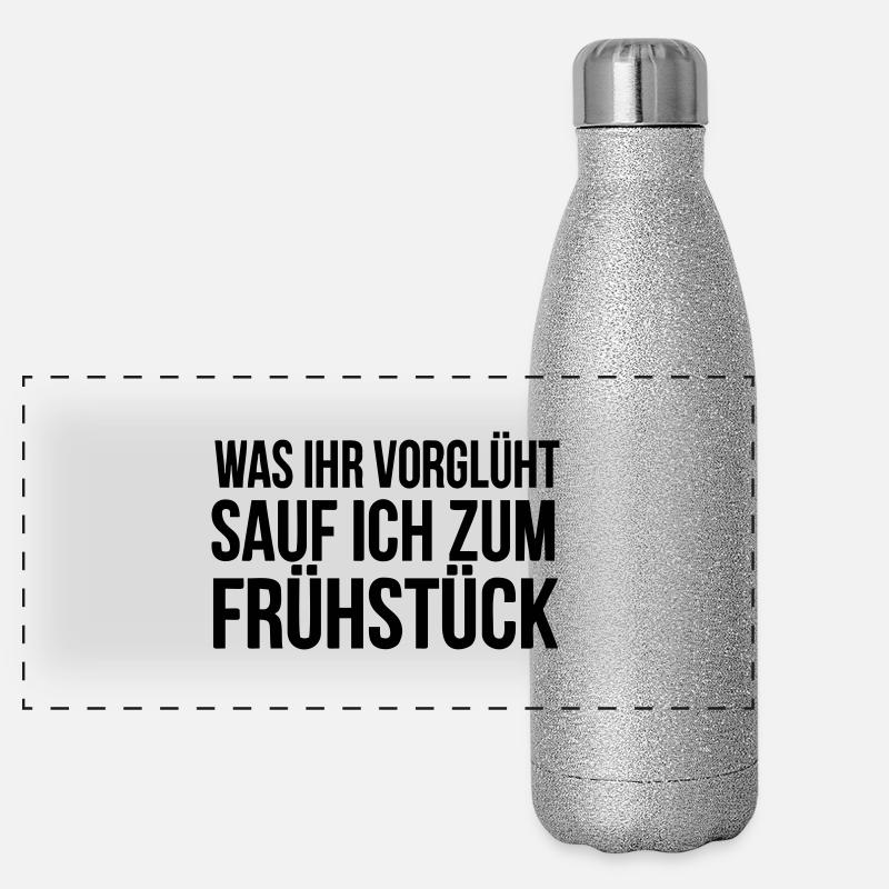 saufen Panorama Glitzer Isolierflasche 500 ml