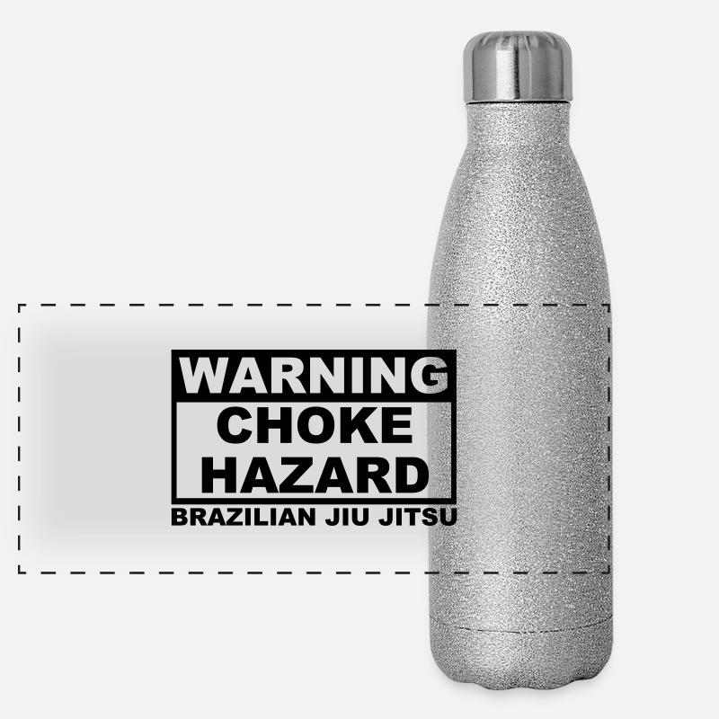 brazilian jiu jitsu bjj warning choke ha Panoramic Glitter Thermal Bottle 500 ml