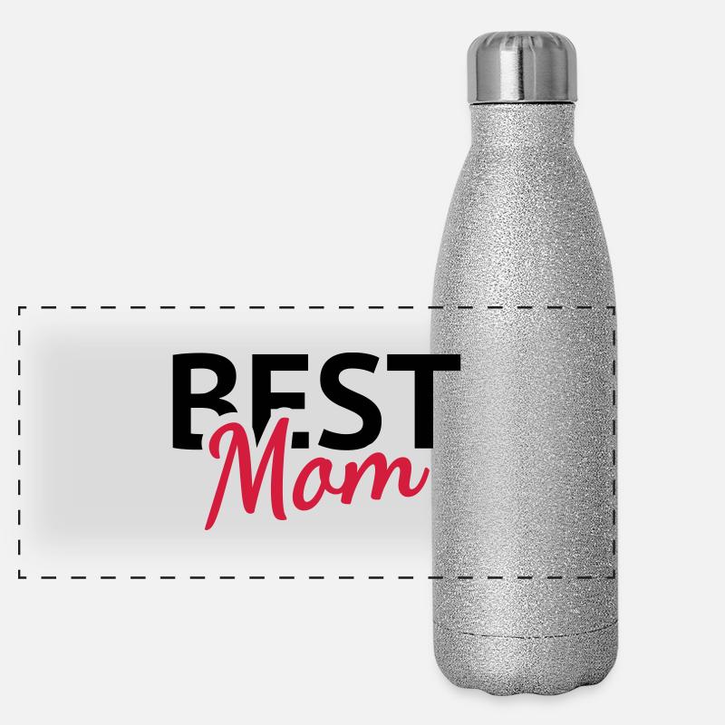 Best Mom - Mutter Panorama Glitzer Isolierflasche 500 ml