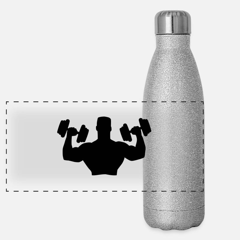 Muscle Man Training Gourde isotherme panoramique pailletée 500 ml