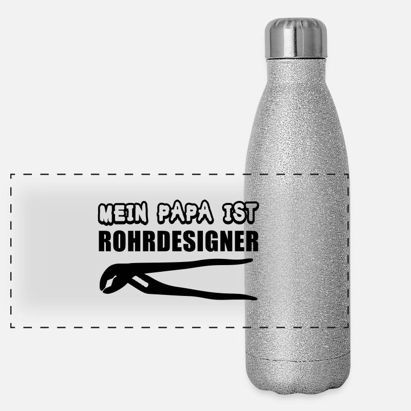 Rohrdesigner Papa Panorama Glitzer Isolierflasche 500 ml