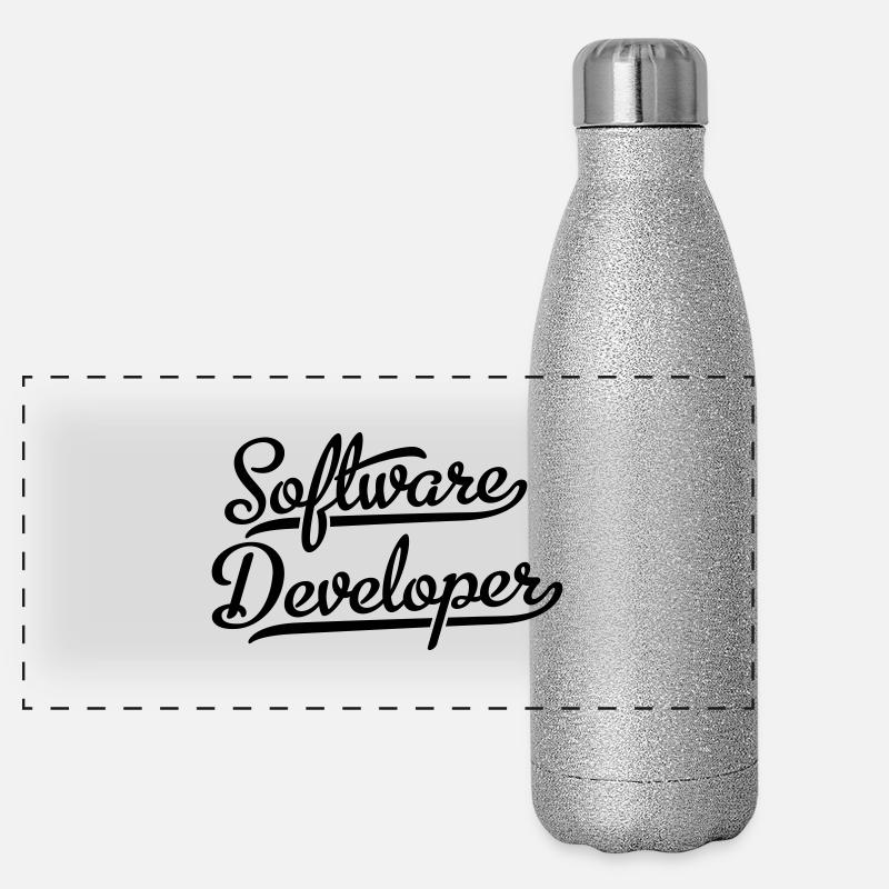 Software Developer Panorama Glitzer Isolierflasche 500 ml