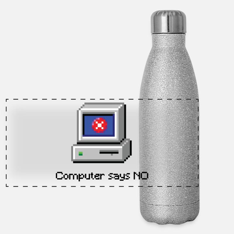 Computer sagt nein Panorama Glitzer Isolierflasche 500 ml