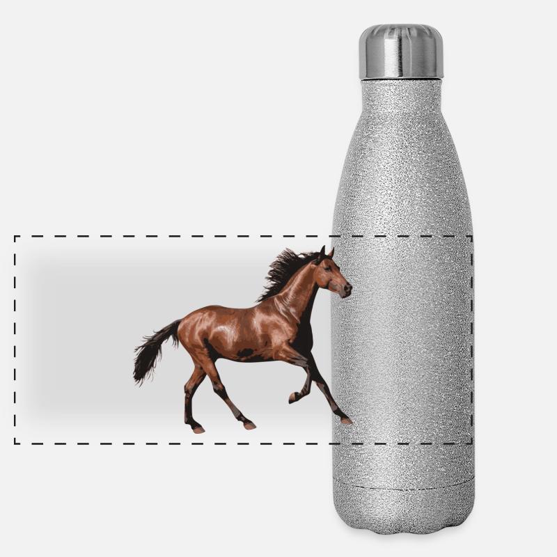 Pferd Panorama Glitzer Isolierflasche 500 ml
