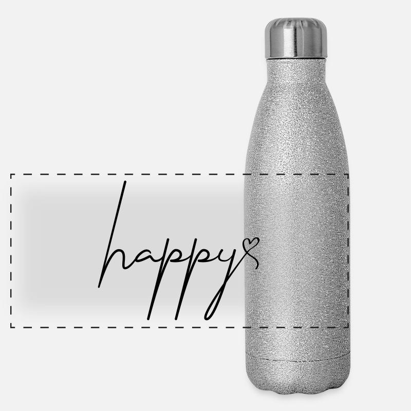 heureux Gourde isotherme panoramique pailletée 500 ml
