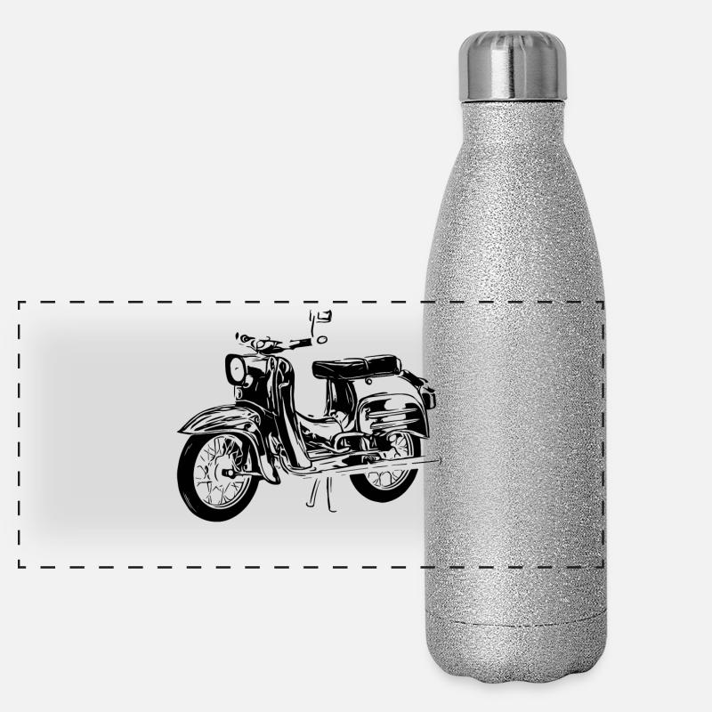 Simson Schwalbe Panorama Glitzer Isolierflasche 500 ml