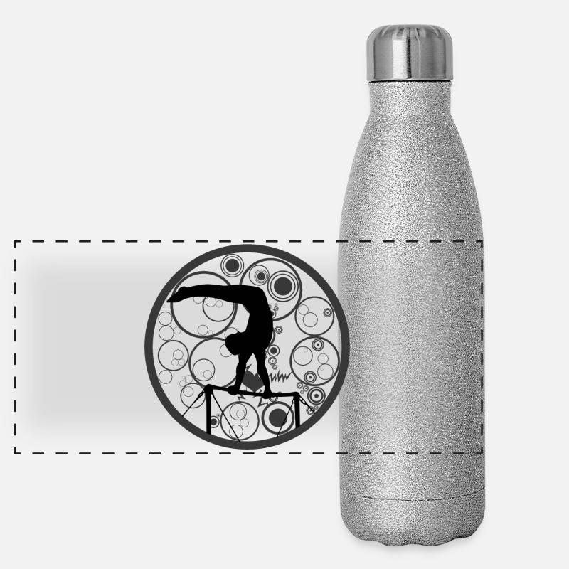 Turner | Gymnastics on high bar parallel bars Panoramic Glitter Thermal Bottle 500 ml