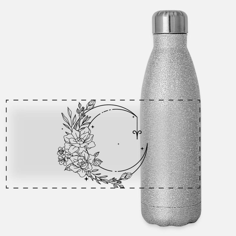 Widder Astrologie Panorama Glitzer Isolierflasche 500 ml