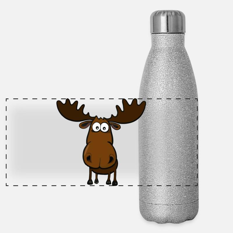 Drôle Stupide Orignal Gourde isotherme panoramique pailletée 500 ml