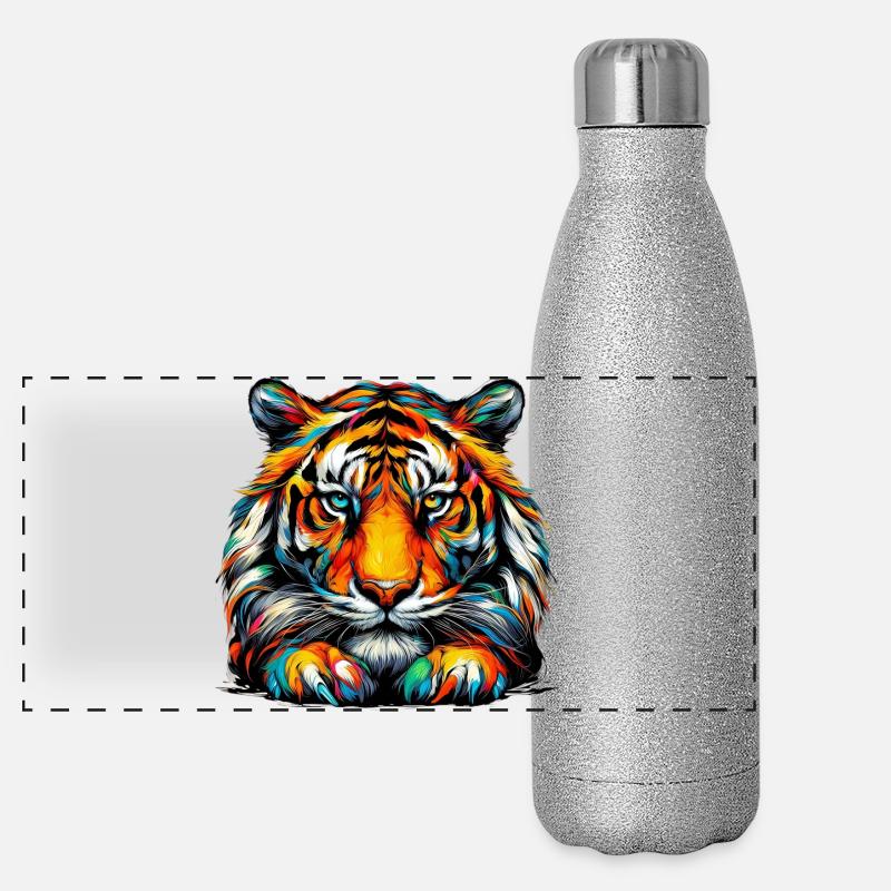 Tiger Panoramic Glitter Thermal Bottle 500 ml