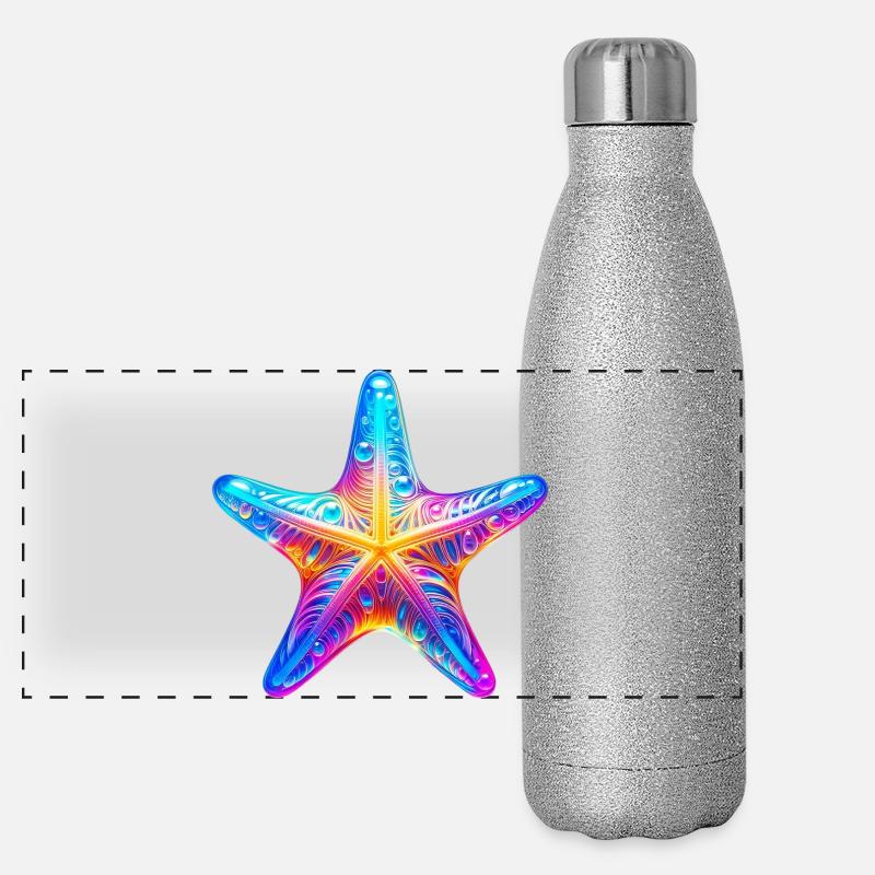 Étoile de mer Gourde isotherme panoramique pailletée 500 ml