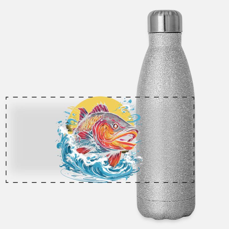 Illustration de pêche Gourde isotherme panoramique pailletée 500 ml