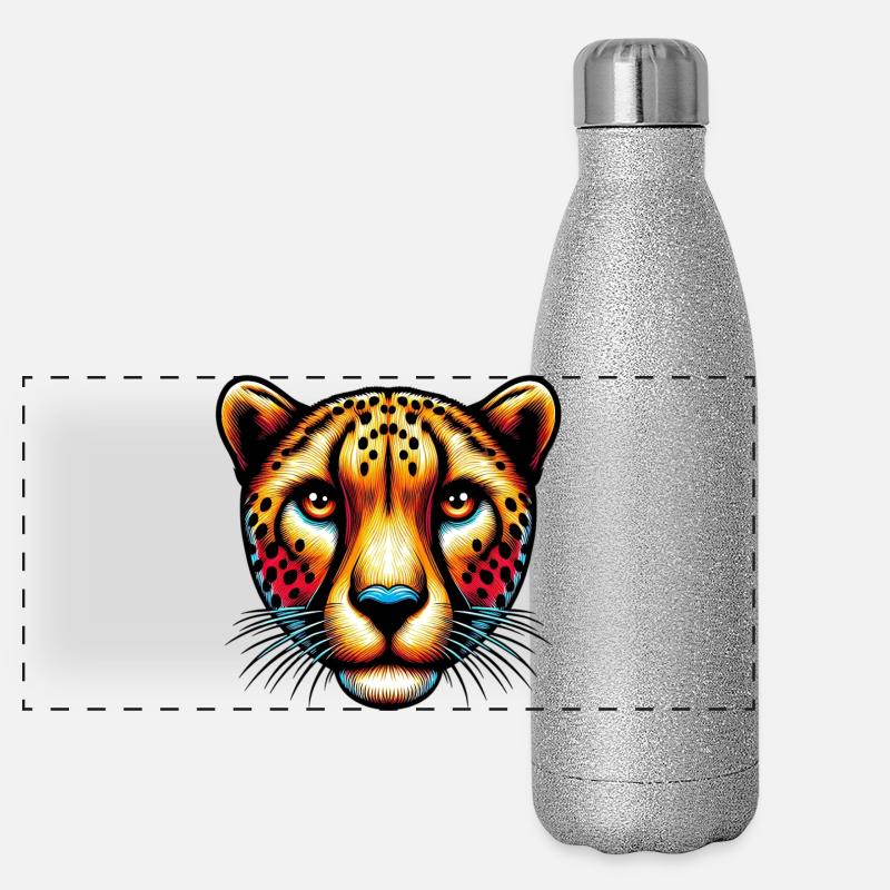 Cheetah Panoramic Glitter Thermal Bottle 500 ml