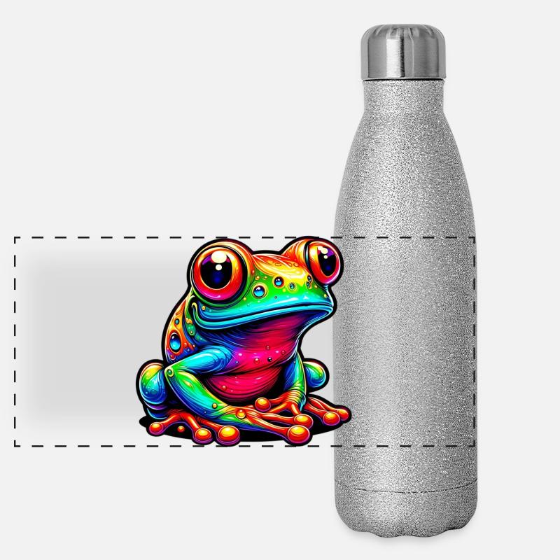 Grenouille Gourde isotherme panoramique pailletée 500 ml