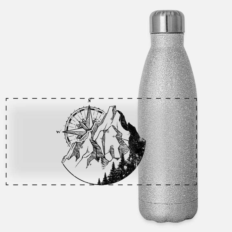 Berg-Entdecker Panorama Glitzer Isolierflasche 500 ml