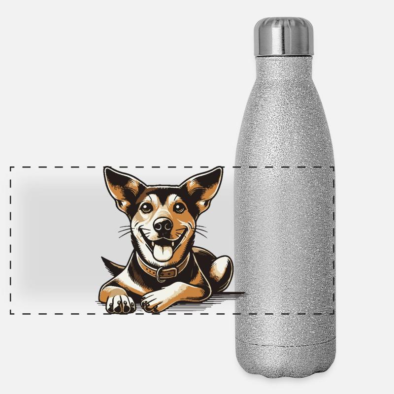 Chien de Caroline Gourde isotherme panoramique pailletée 500 ml