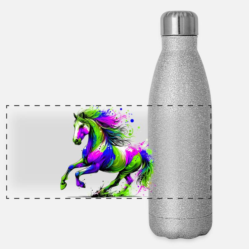 Horse Panoramic Glitter Thermal Bottle 500 ml