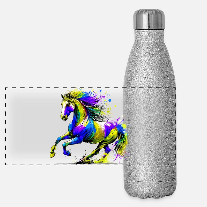 Cheval Gourde isotherme panoramique pailletée 500 ml