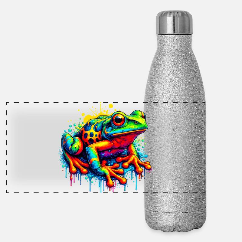 Grenouille Gourde isotherme panoramique pailletée 500 ml