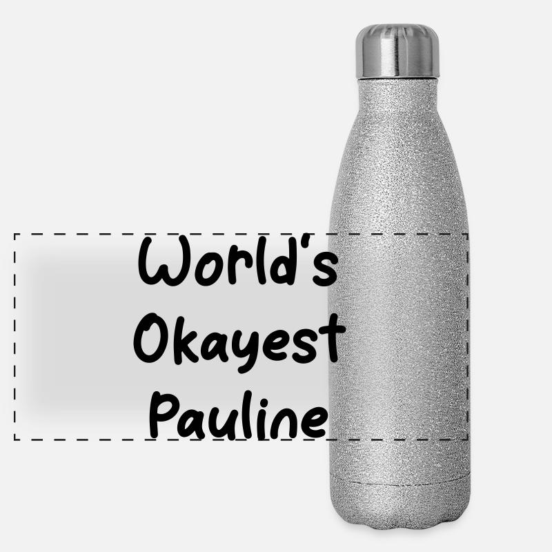 Pauline la plus correcte du monde Gourde isotherme panoramique pailletée 500 ml
