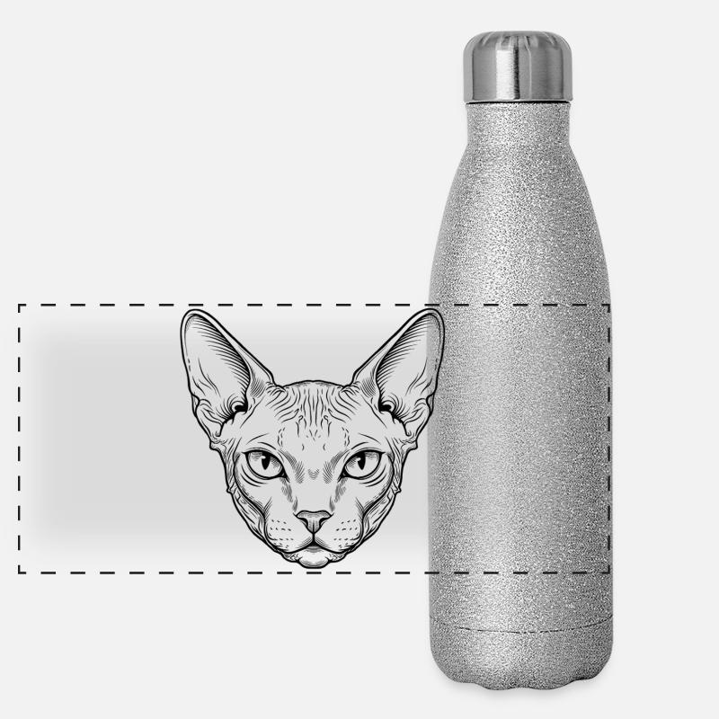 Sphynx Cat Panoramic Glitter Thermal Bottle 500 ml