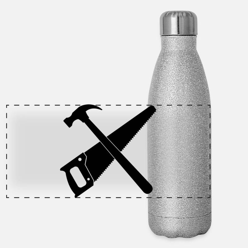Marteau et scie Gourde isotherme panoramique pailletée 500 ml