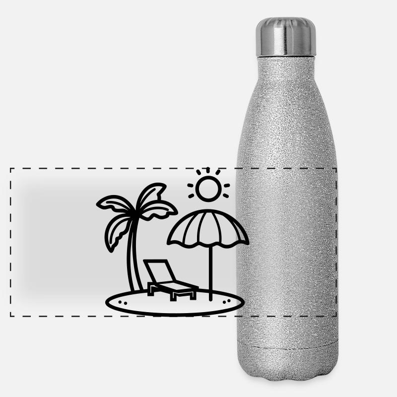 Strand Panorama Glitzer Isolierflasche 500 ml