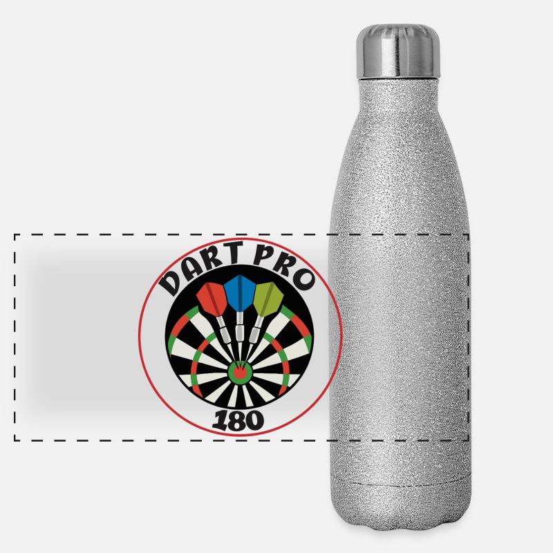 Dart Pro, 180 Punkte Präzisionswurf Panorama Glitzer Isolierflasche 500 ml