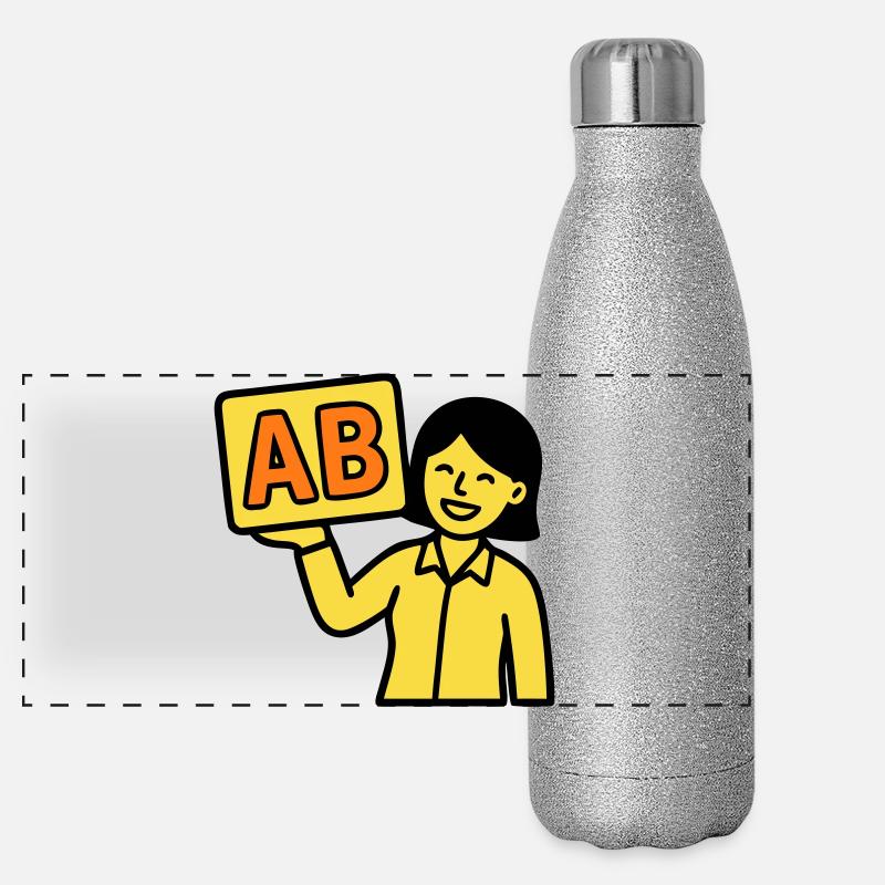 Enseignant à l’école primaire ABC Vector Gourde isotherme panoramique pailletée 500 ml