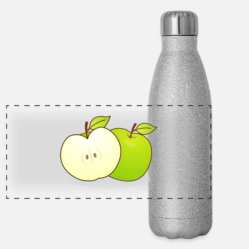 Äpfel Panorama Glitzer Isolierflasche 500 ml
