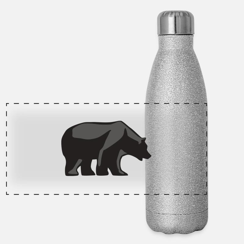 bear_2c Gourde isotherme panoramique pailletée 500 ml