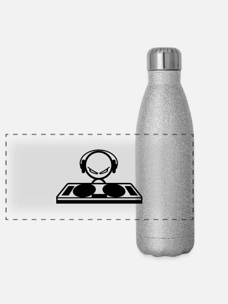 DJ - Panoramic Glitter Thermal Bottle 500 ml - silver glitter - Front