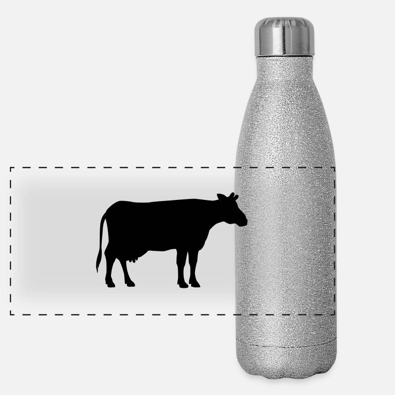 cow animal Panorama Glitzer Isolierflasche 500 ml
