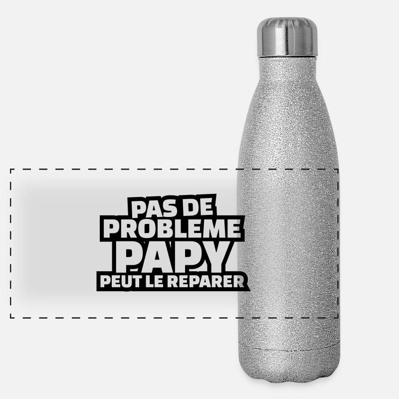 Papy peut le réparer Gourde isotherme panoramique pailletée 500 ml